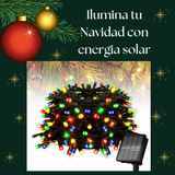 LUCES NAVIDEÑAS CON PANEL SOLAR