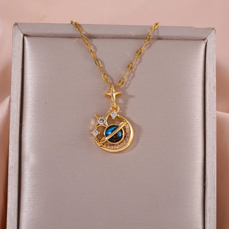 COLLARES SATURNOS PIEDRA NATURAL A 89 SOLES 🤩, Selecciona tus favoritos tenemos variedad